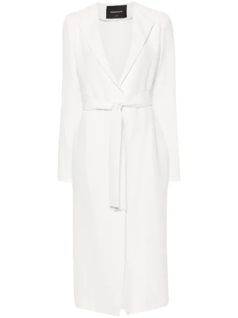 Fabiana Filippi spread-collar belted coat White CTD274F758D5440000
