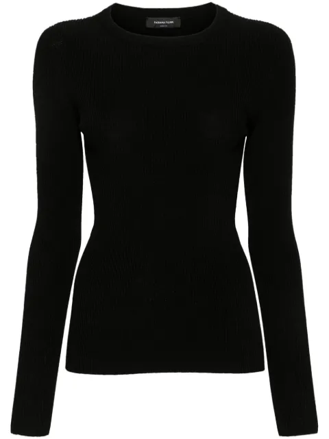 Fabiana Filippi crew-neck ribbed jumper Black MAD264F055D6550000