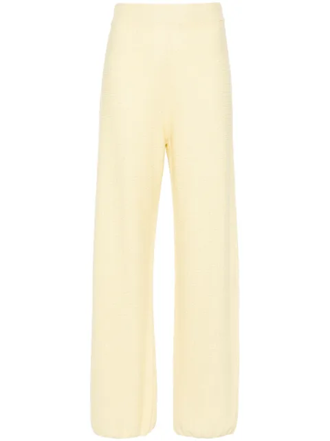 Fabiana Filippi sequin-embellished knitted trousers Yellow PAD274F726D2730000