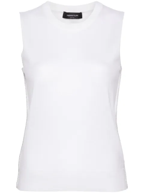 Fabiana Filippi lurex-detail fine-knit top White MAD264F048I8560000