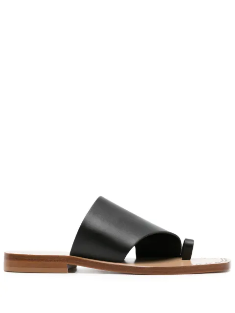 Fabiana Filippi toe-strap leather slides Black ASD264A809I3460000