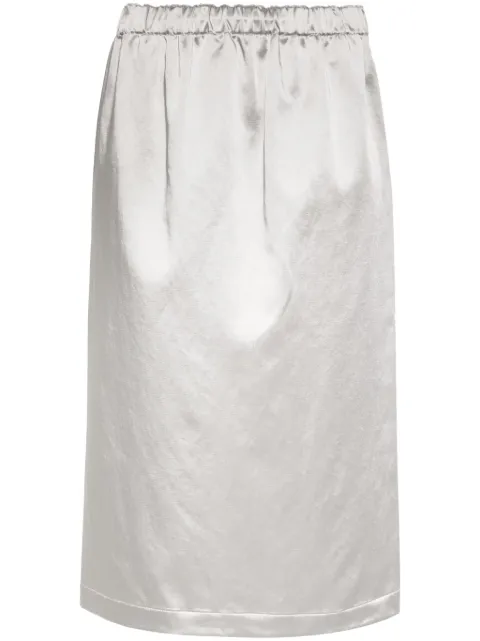 Fabiana Filippi Duchesse satin skirt Silver GND264F292D6430000
