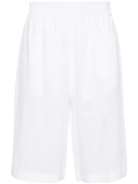 Fabiana Filippi elasticated-waistband linen shorts White PAD274F576D6610000