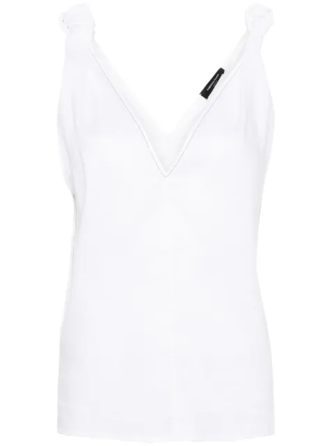 Fabiana Filippi V-neck linen blouse White TPD274F633D6610000