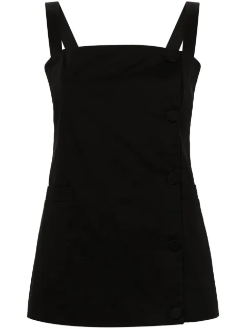 Fabiana Filippi square-neck buttoned blouse Black TPD274F596H4630000
