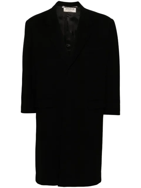A.N.G.E.L.O. Vintage Cult 1990s single breasted wool maxi coat Black ANG450PP