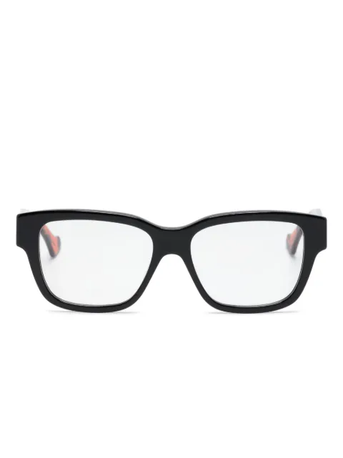 Gucci Eyewear tortoiseshell rectangle-frame glasses Black GG1428O006