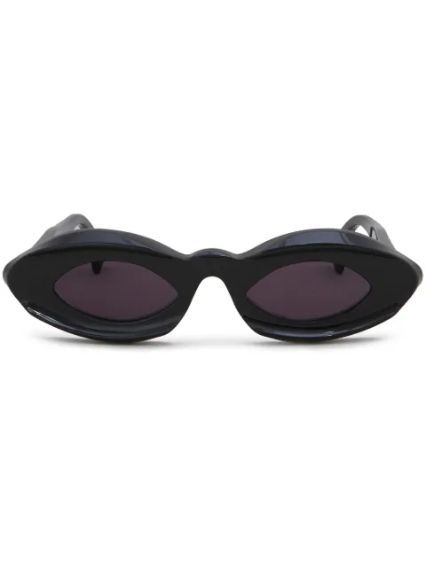 Marni Eyewear logo-print sunglasses Black EWME0062A0H3800
