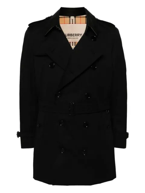 Burberry short Kensington Heritage trench coat Black 8079389