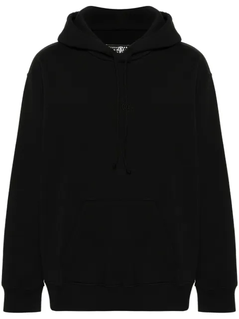 MM6 Maison Margiela Numbers logo-print hoodie Black SH0GU0004S25624