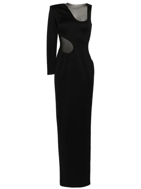 JEAN-LOUIS SABAJI asymmetric cut-out gown Black 600727