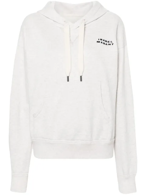 ISABEL MARANT Sylla mélange jersey hoodie Neutrals SW0102FAA2M41I