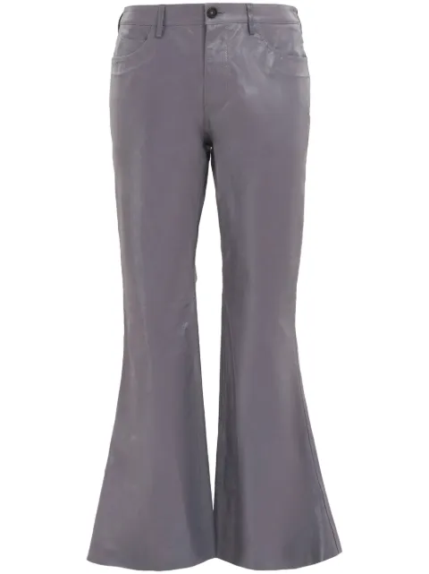 Marni flared leather trousers Grey PUMY0028U0ULG153