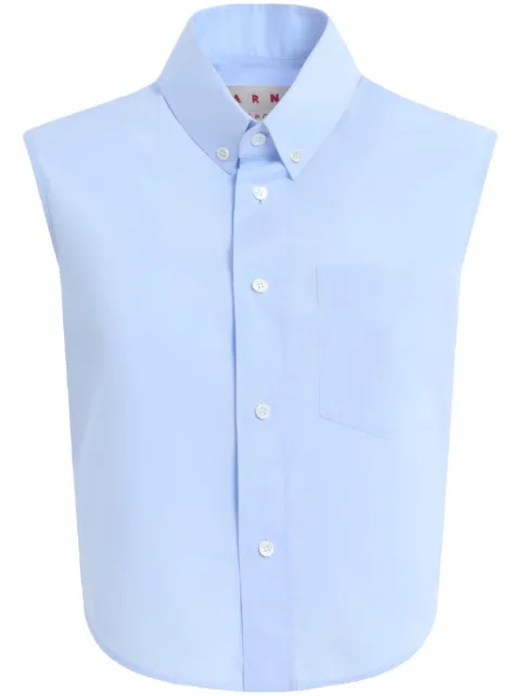 Marni sleeveless cotton shirt Blue CAMA0579S0UTC193