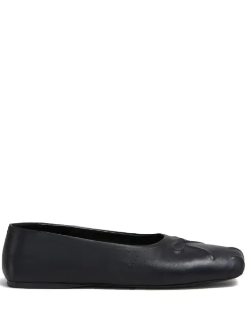 Marni leather ballerina shoes Black BAMS004700P3628