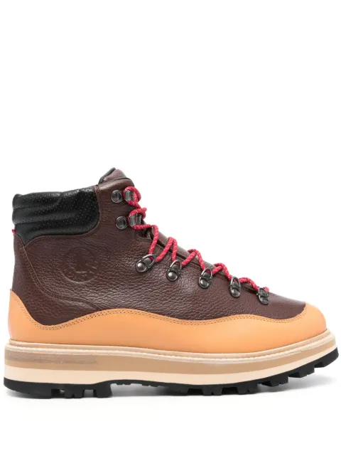Moncler Peka Trek leather boots Brown I209A4G00010M3466