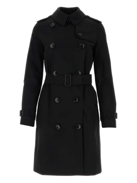 Burberry double-breasted cotton coat Black 8079409