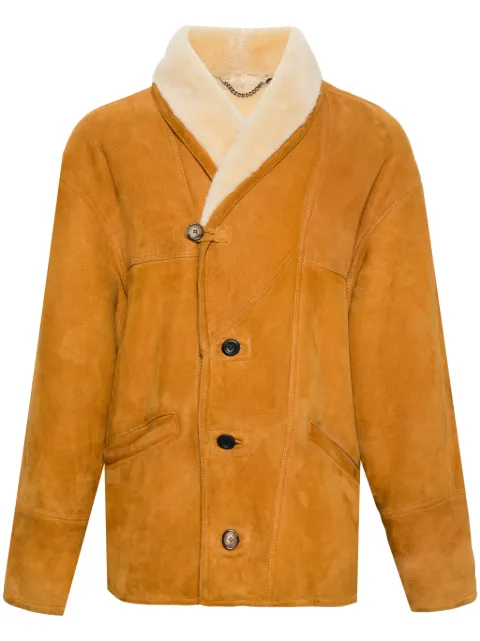 A.N.G.E.L.O. Vintage Cult 1980s single-breasted suede coat Orange ANG600PC