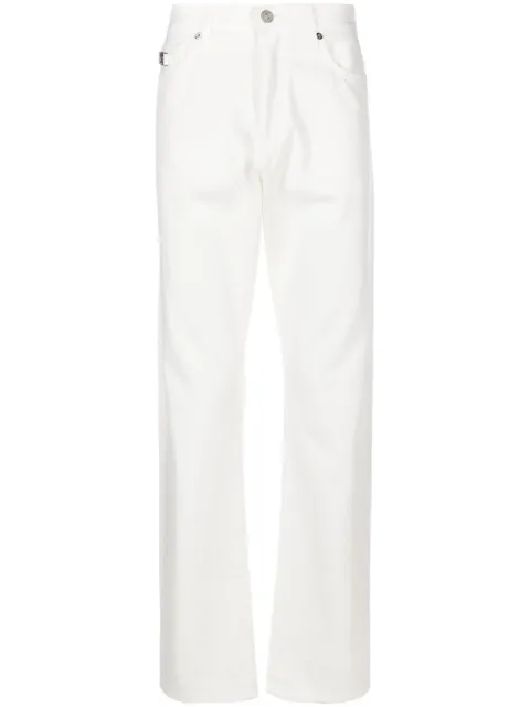 Versace Medusa Head-motif mid-rise straight-leg jeans White 10108161A10032
