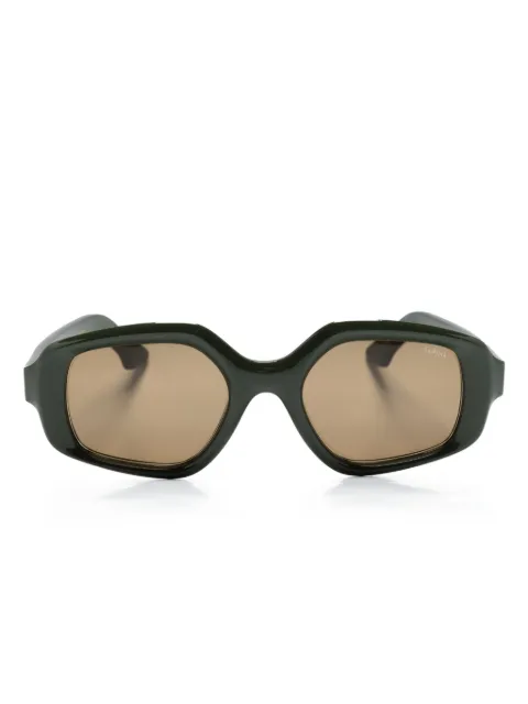 Lapima Elisa geometric-frame sunglasses Green ELISA