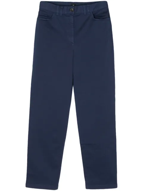 PS Paul Smith logo-patch organic cotton-blend trousers Blue W2R307TM30879