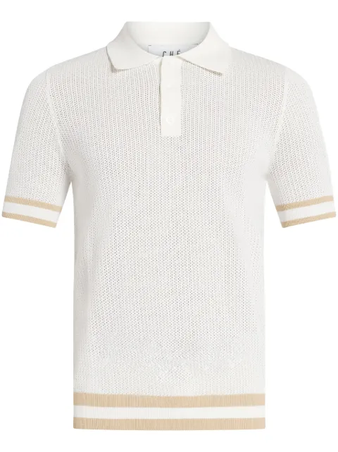 CHÉ open-knit cotton polo shirt White 242023