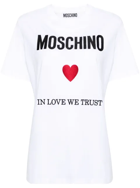 Moschino In Love We Trust cotton T-shirt White J07030541
