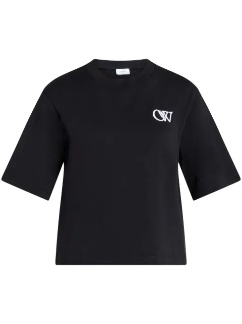 Off-White Off Stamp crop T-shirt Black OWAA124S24JER0061001