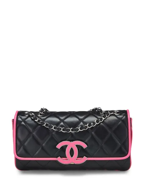 CHANEL Pre-Owned 2008 small Cruise Classic Flap shoulder bag Black CHANELPINKBLACKCLASSICFLAP