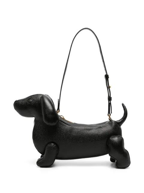 Thom Browne Hector Bag in pebble grain leather Black FAP341A00198