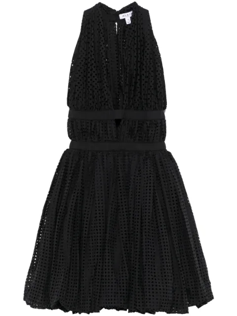 Alaïa perforated mini dress Black AA9R13456TL19
