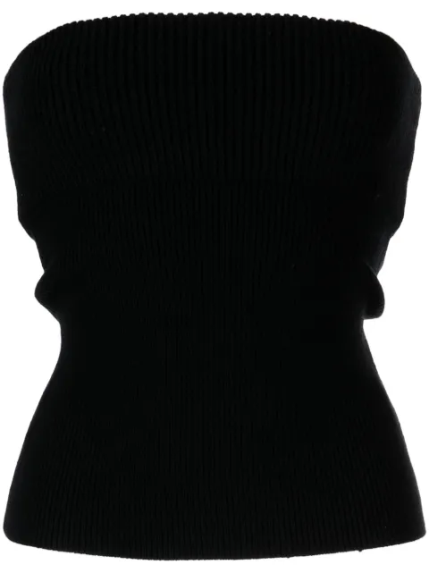 Alexander Wang double-layer ribbed-knit strapless top Black 1KC1241053