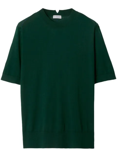 Burberry drop-shoulder wool knitted top Green 8083589