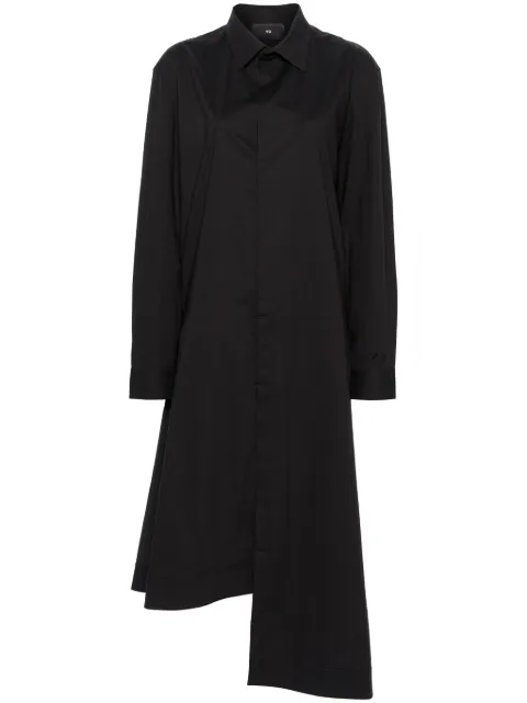 Y-3 asymmetric shirt dress Black IN8682