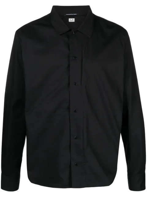 C.P. Company zipped gabardine shirt Black 16CLSH023A006472A