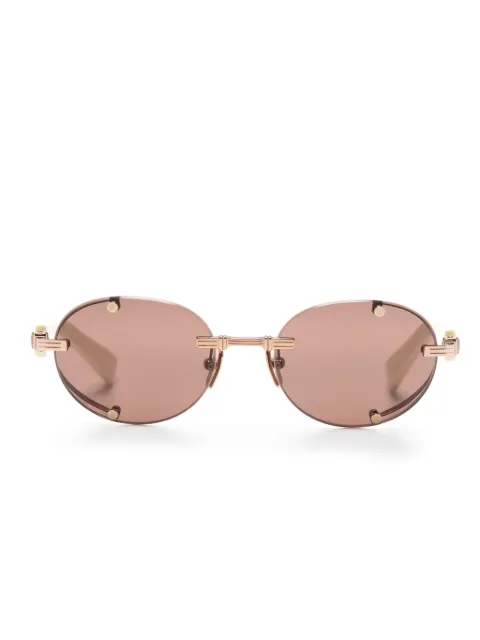 Balmain Eyewear Monsieur oval-frame sunglasses White BPS153B53