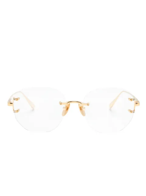Linda Farrow Sandor oval-frame glasses Gold LFL1497