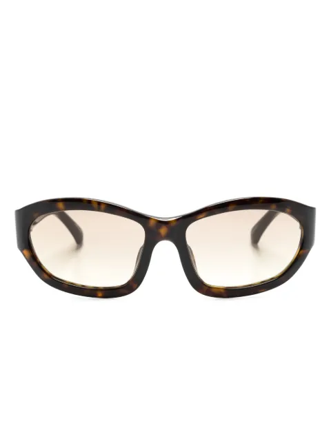 Linda Farrow x Dries Van Noten 215 biker-style frame sunglasses Brown DVN215