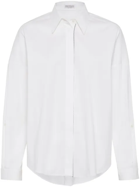 Brunello Cucinelli bead-embellished shirt White M0091MA636C159