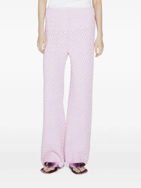 Isa Boulder Cableweave trousers Pink AW23WPT03