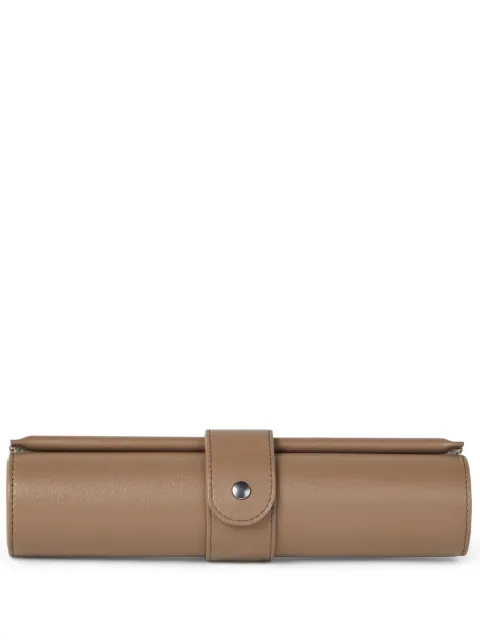 Brunello Cucinelli leather backgammon set Brown MLZSECGAM1CWF79