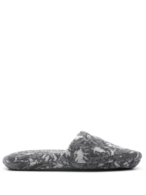 Versace jacquard cotton-blend slippers Grey ZSLB000091A08851