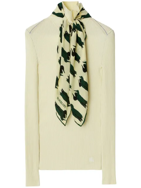 Burberry scarf-detailed knit jumper Neutrals 8081168