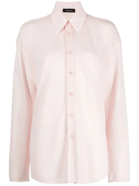 Fabiana Filippi fine-knit semi-sheer shirt Pink MAD264F238I8670000