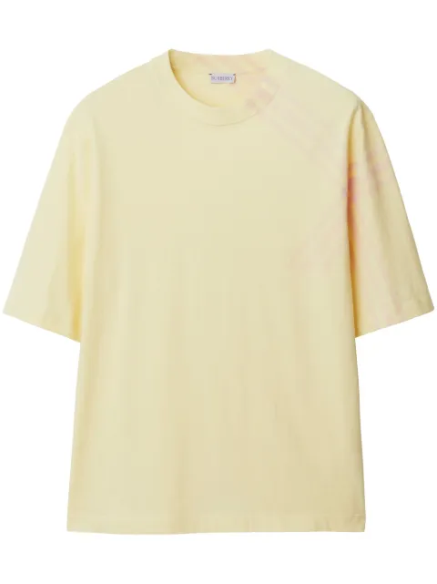 Burberry check-print cotton T-shirt Yellow 8082053