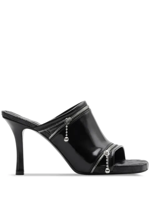 Burberry Peep 85mm leather sandals Black 8080259