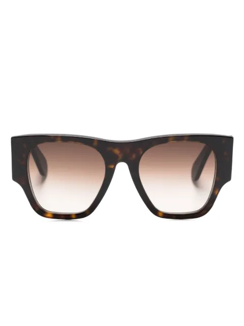Chloé Eyewear logo-print oversized sunglasses Brown CH0233S