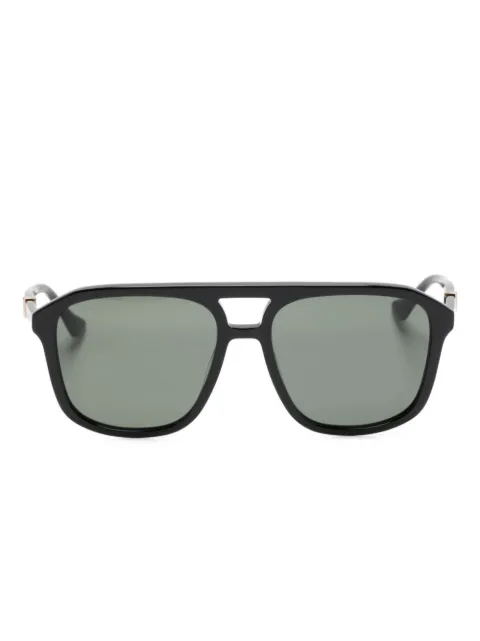 Gucci Eyewear Web-detailed navigator-frame sunglasses Black GG1494S001
