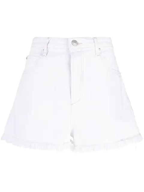 ISABEL MARANT Lesia frayed denim shorts White SH0001FAB1H04I