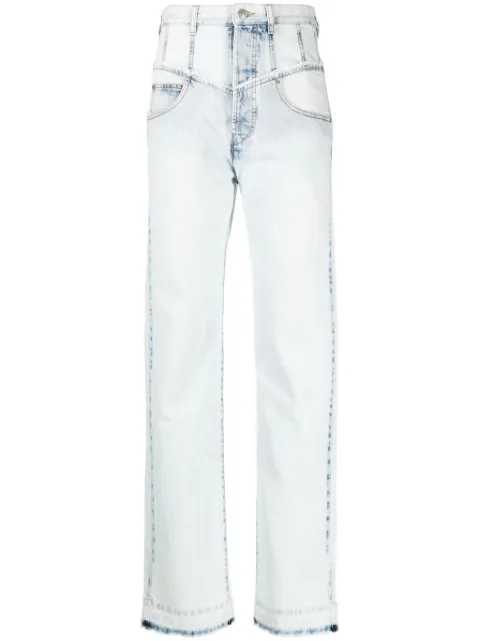 ISABEL MARANT Noemie high-rise straight-leg jeans Blue PA0209FBB1H09I